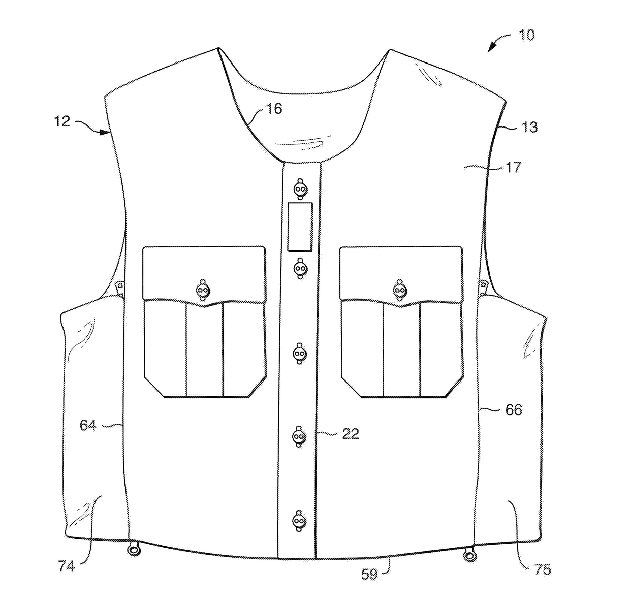 Ballistic Vest Carrier Cover with Pouches for Hard Armor