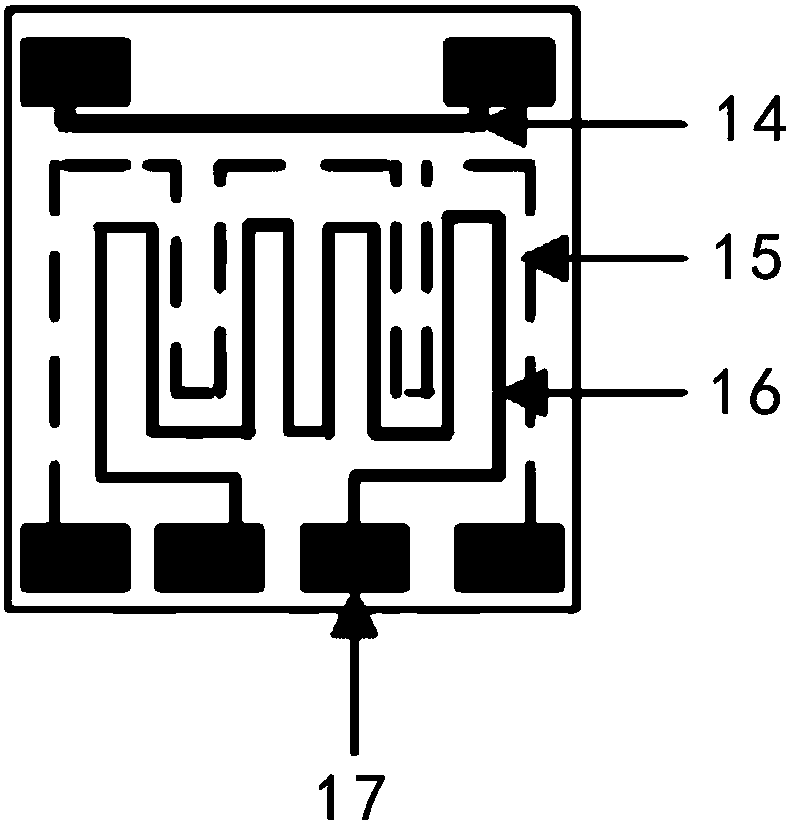 Thin film hydrogen sensor with self-heating function and temperature compensation function