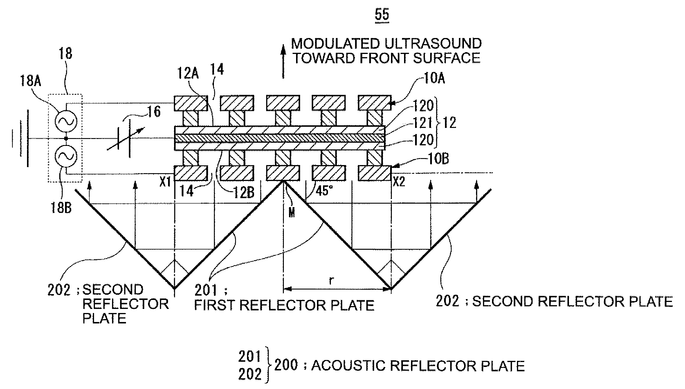 Electrostatic ultrasonic transducer, ultrasonic speaker, audio signal reproduction method, electrode manufacturing method for use in ultrasonic transducer, ultrasonic transducer manufacturing method, superdirective acoustic system, and display device