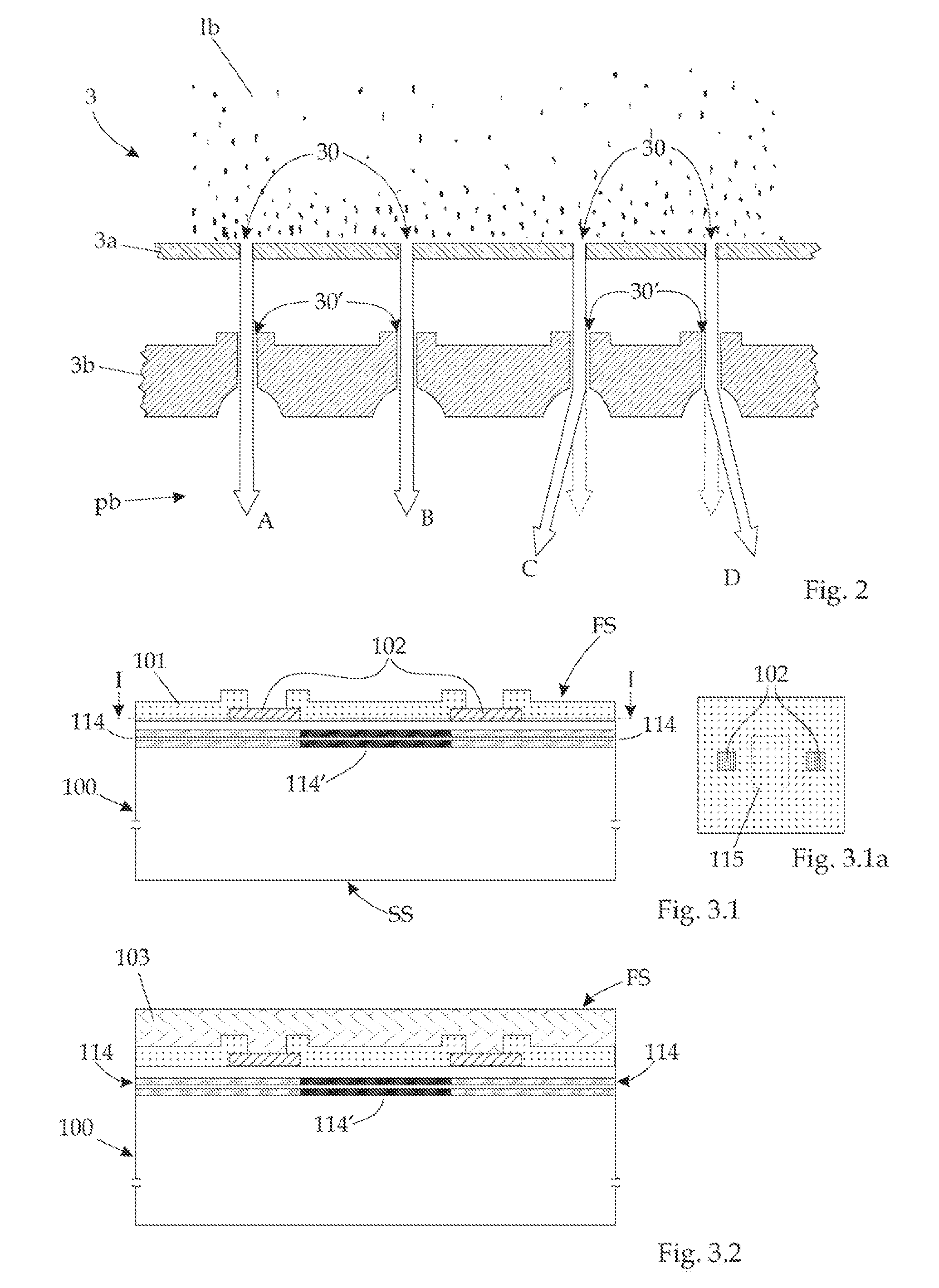 Method for producing a multi-beam deflector array device having electrodes