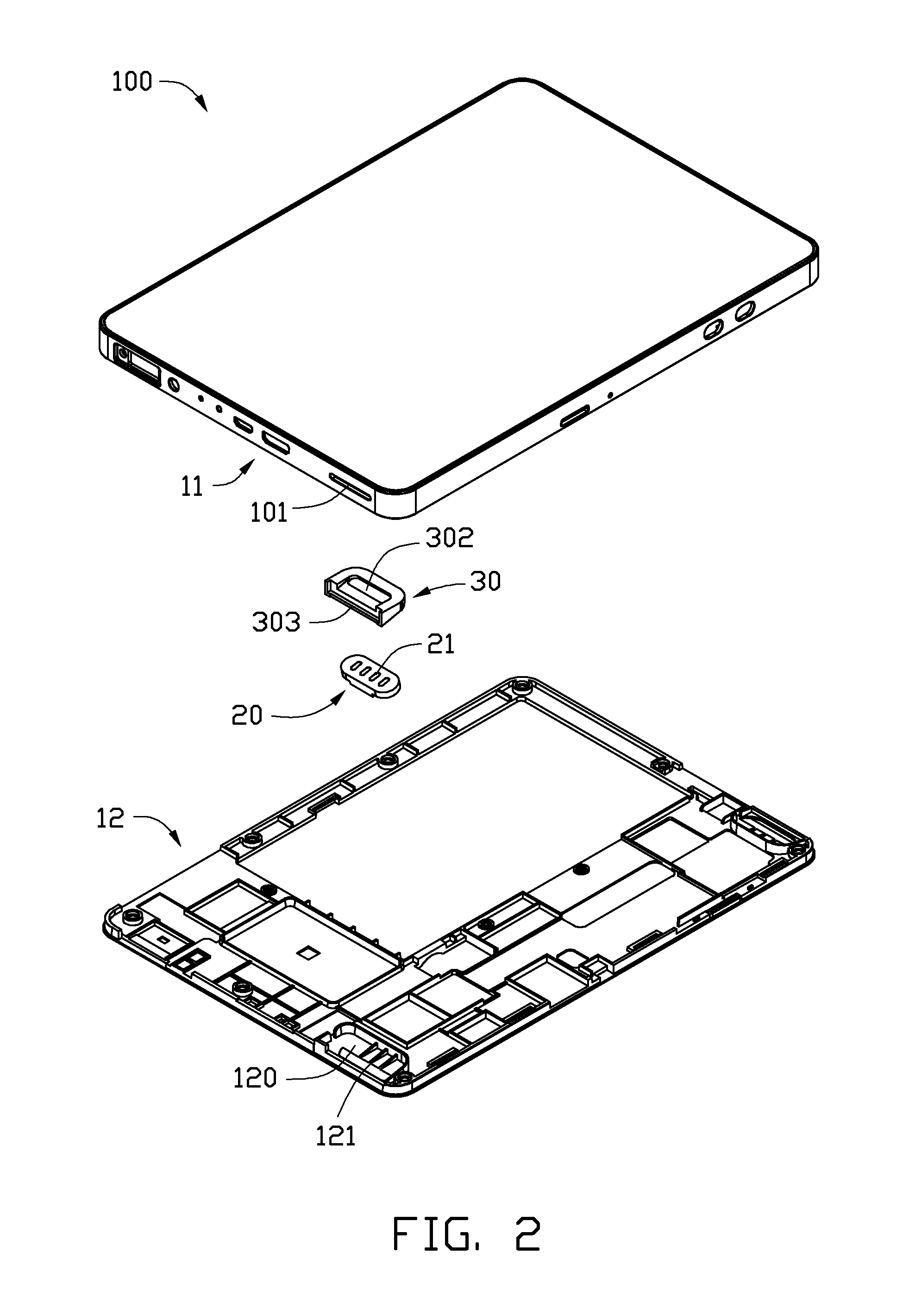 Electronic device with sound chamber