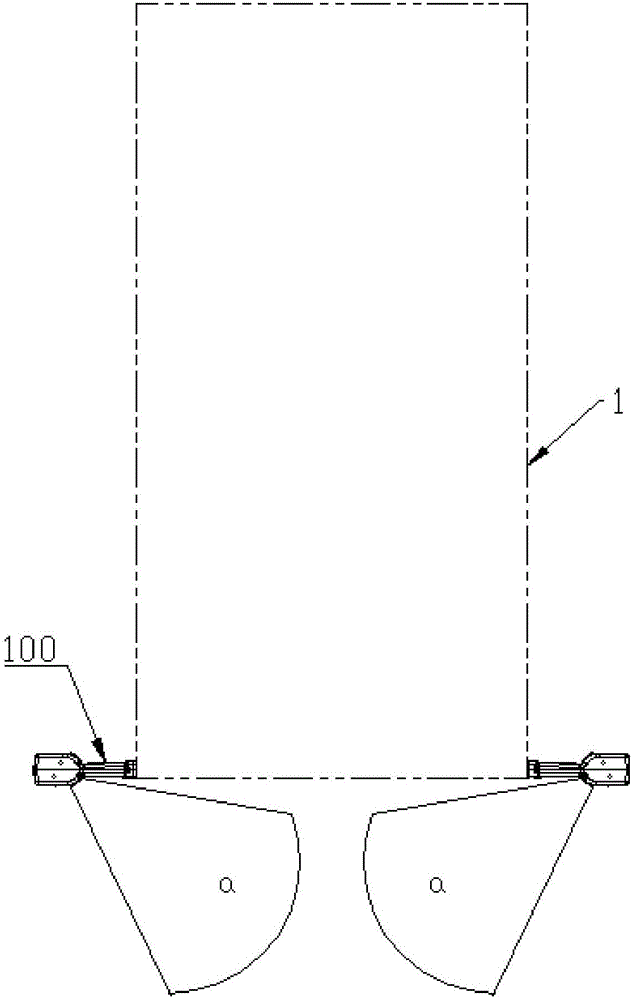 Truck reversing radar device