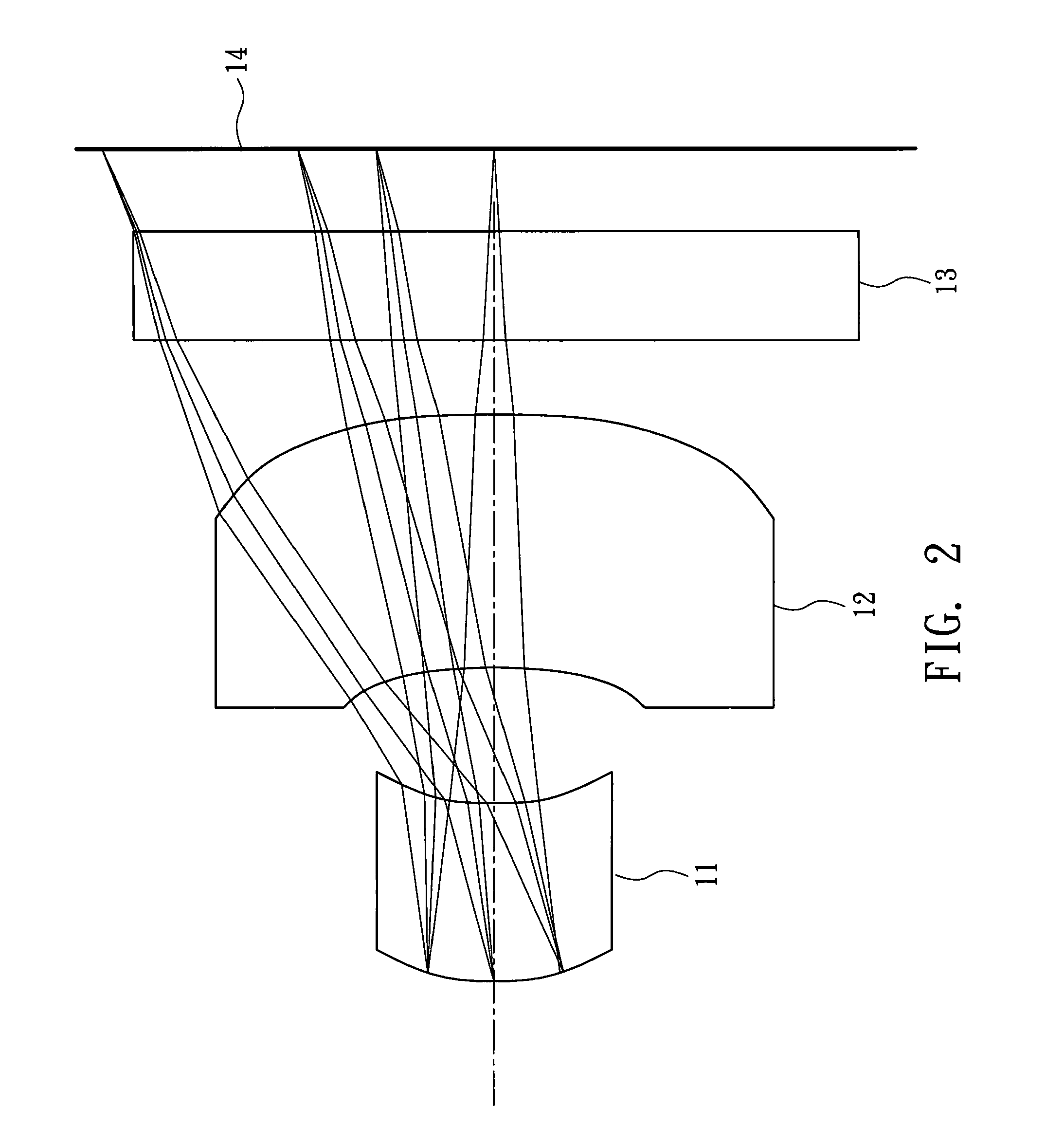 Compact short back focus imaging lens system with two lenses