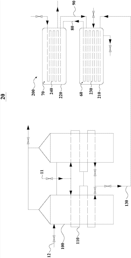 Overhead tank heat exchange system and modified pitch production system