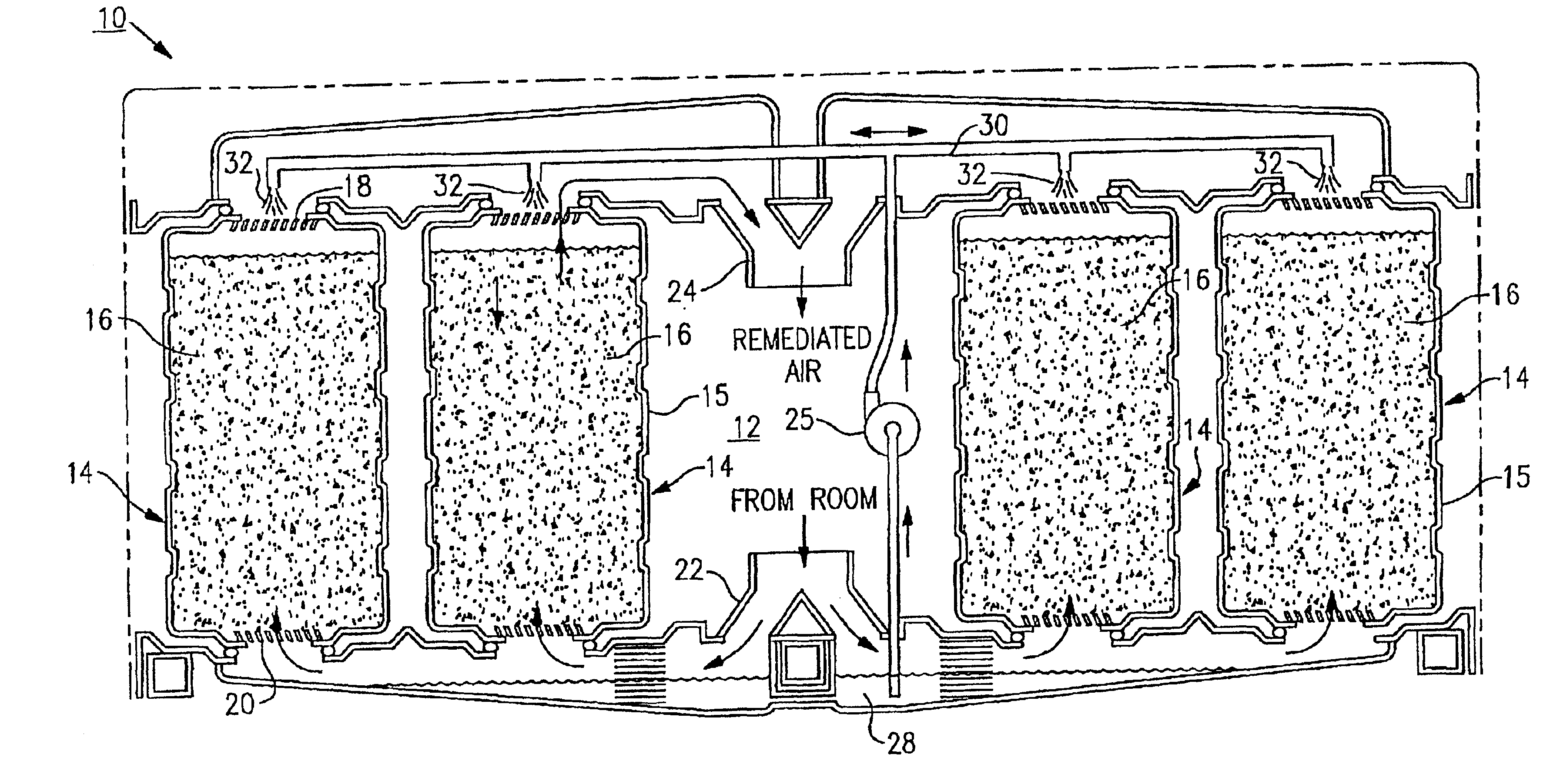 Closed loop work station bioremediation using mini-reactor cartridges