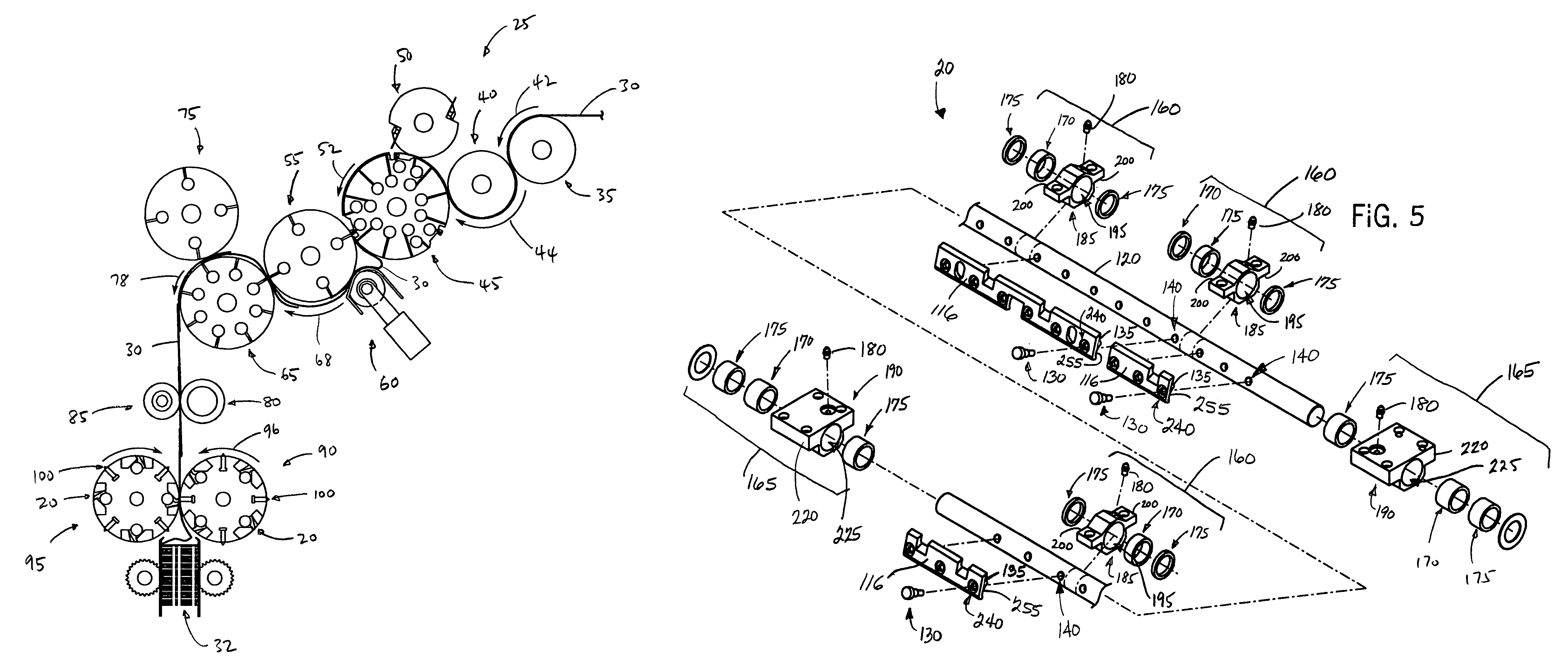 Assembly for and method of gripping sheets of material in an interfolder