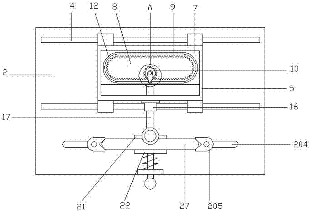 Deburring device special for cabinet handle