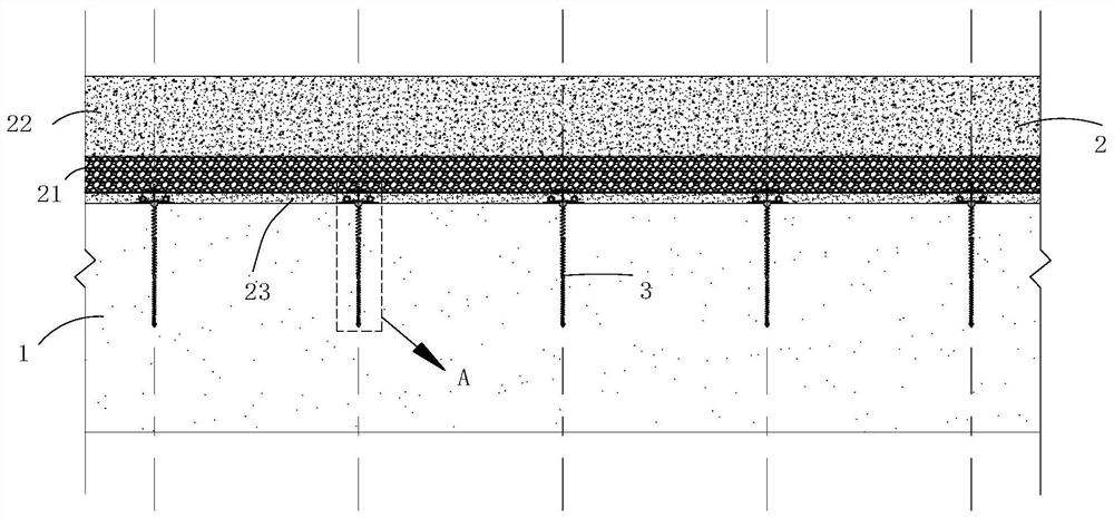 Temporary concrete road reinforcing device for soft soil layer construction