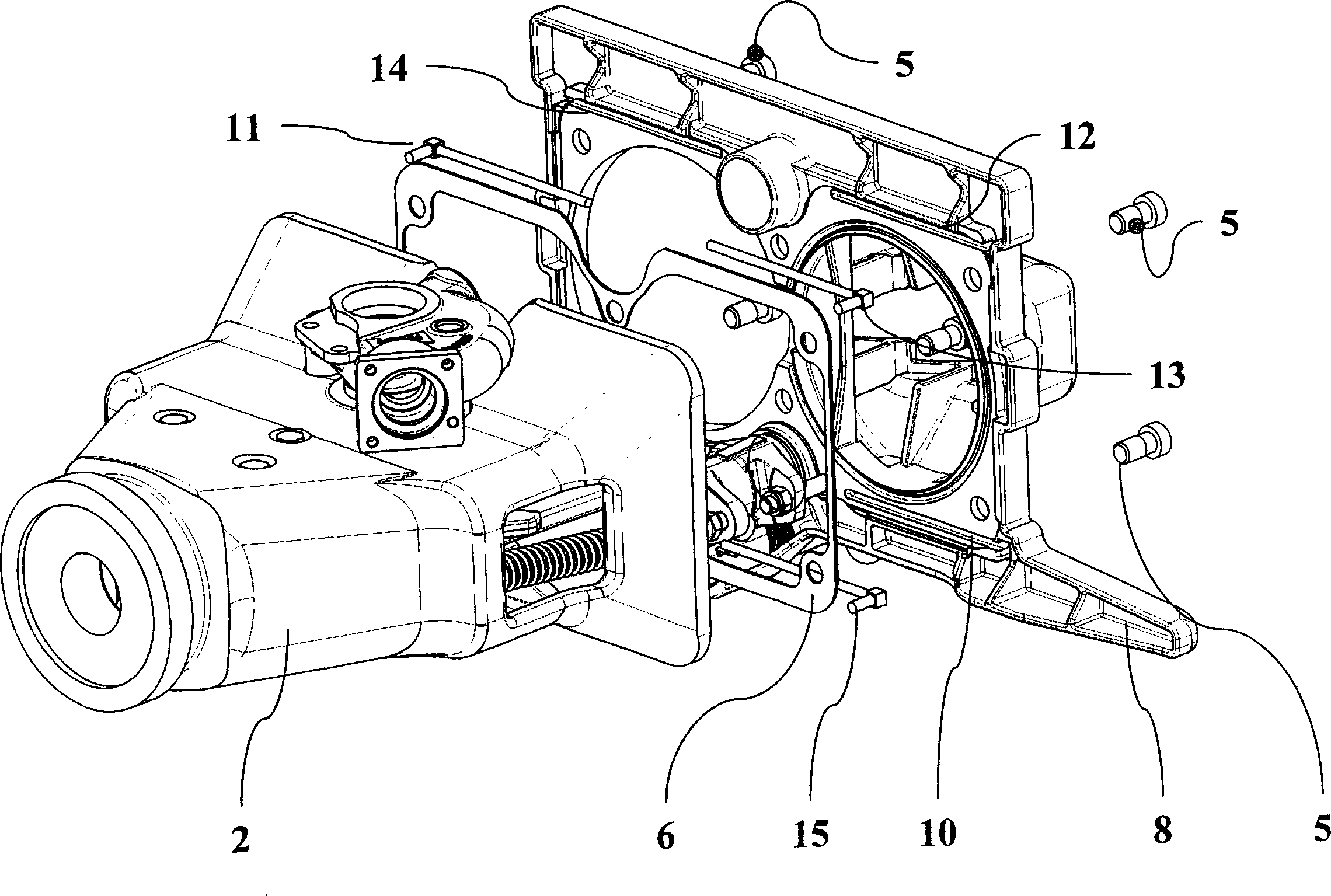 Coupling head with detachable front plate, for railway vehicles, and corresponding mounting method