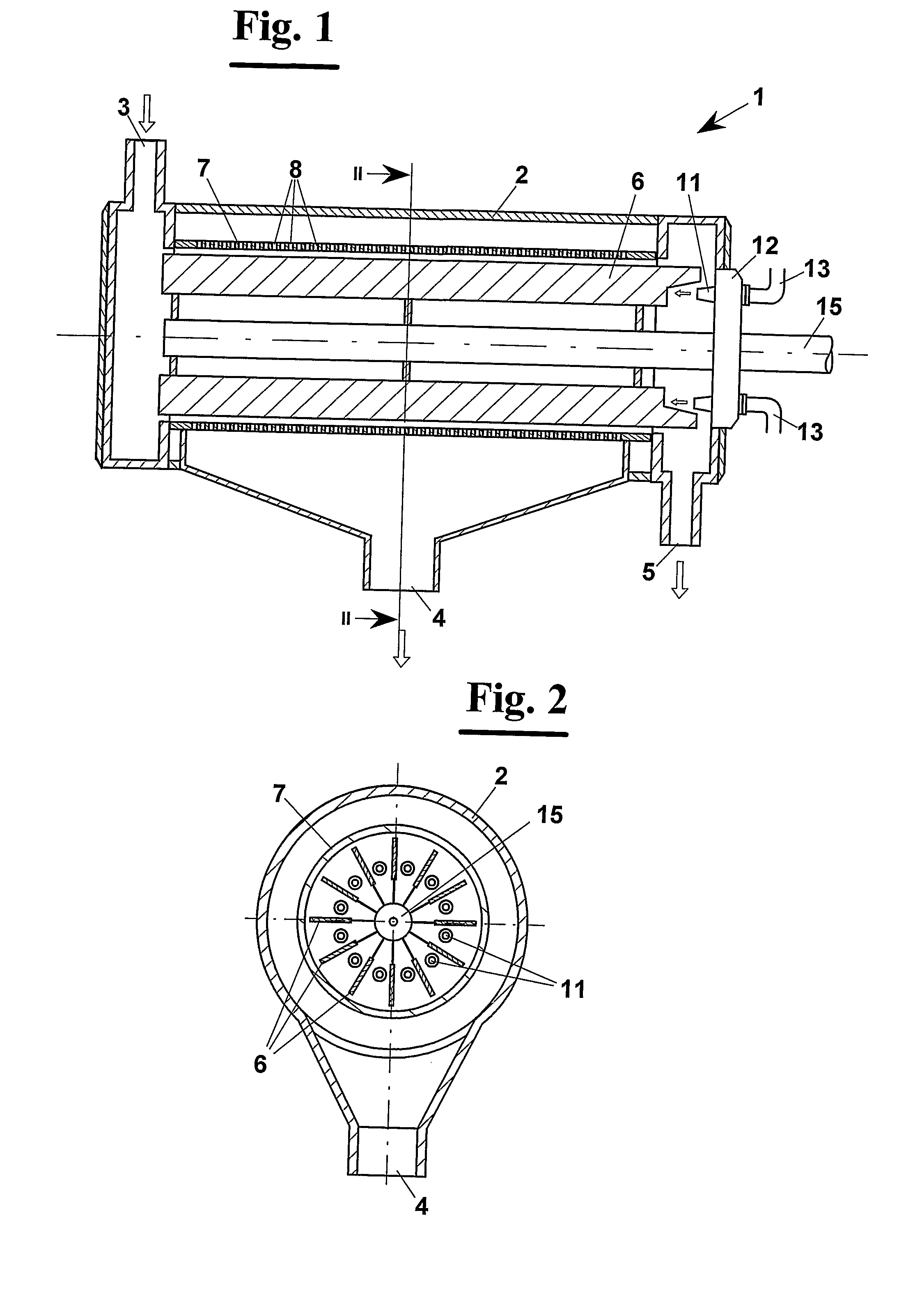 Method for Washing a Sieve of Rotating Machines for Extracting Juice and Puree from Vegetable Food