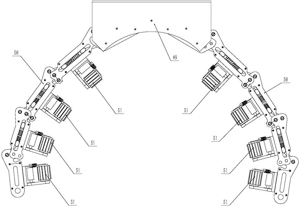 Obstacle-crossing mechanism of rod piece climbing robot