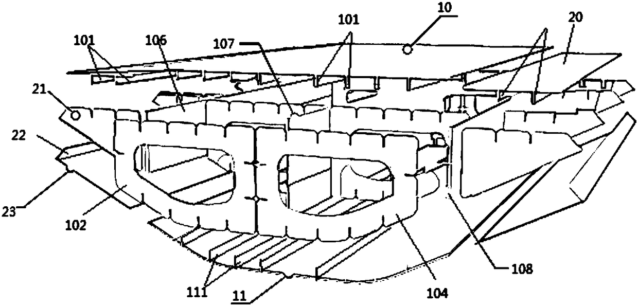 Integrated special bridge structure for bicycles and construction method thereof