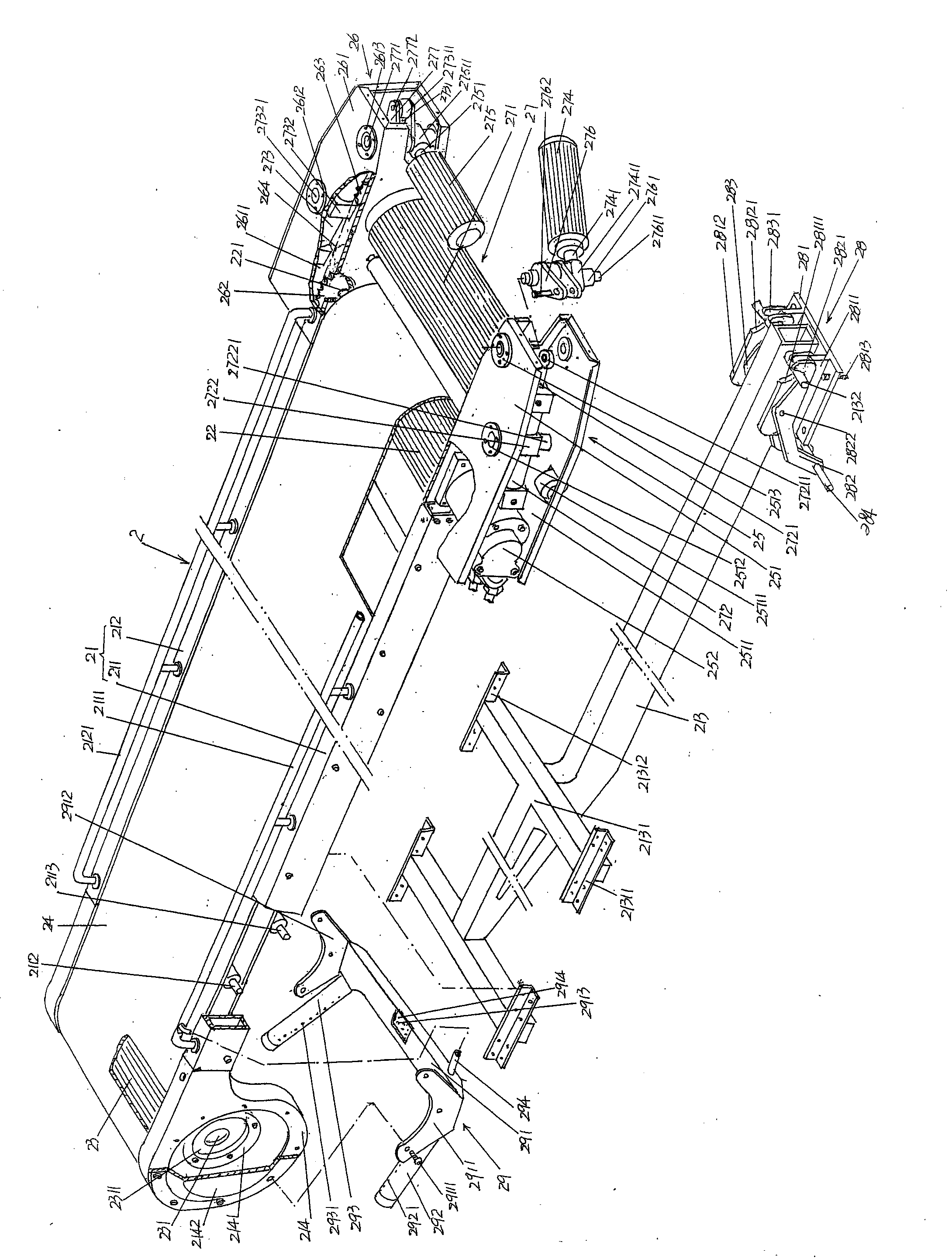 Fire engine for automatically spreading fire hose