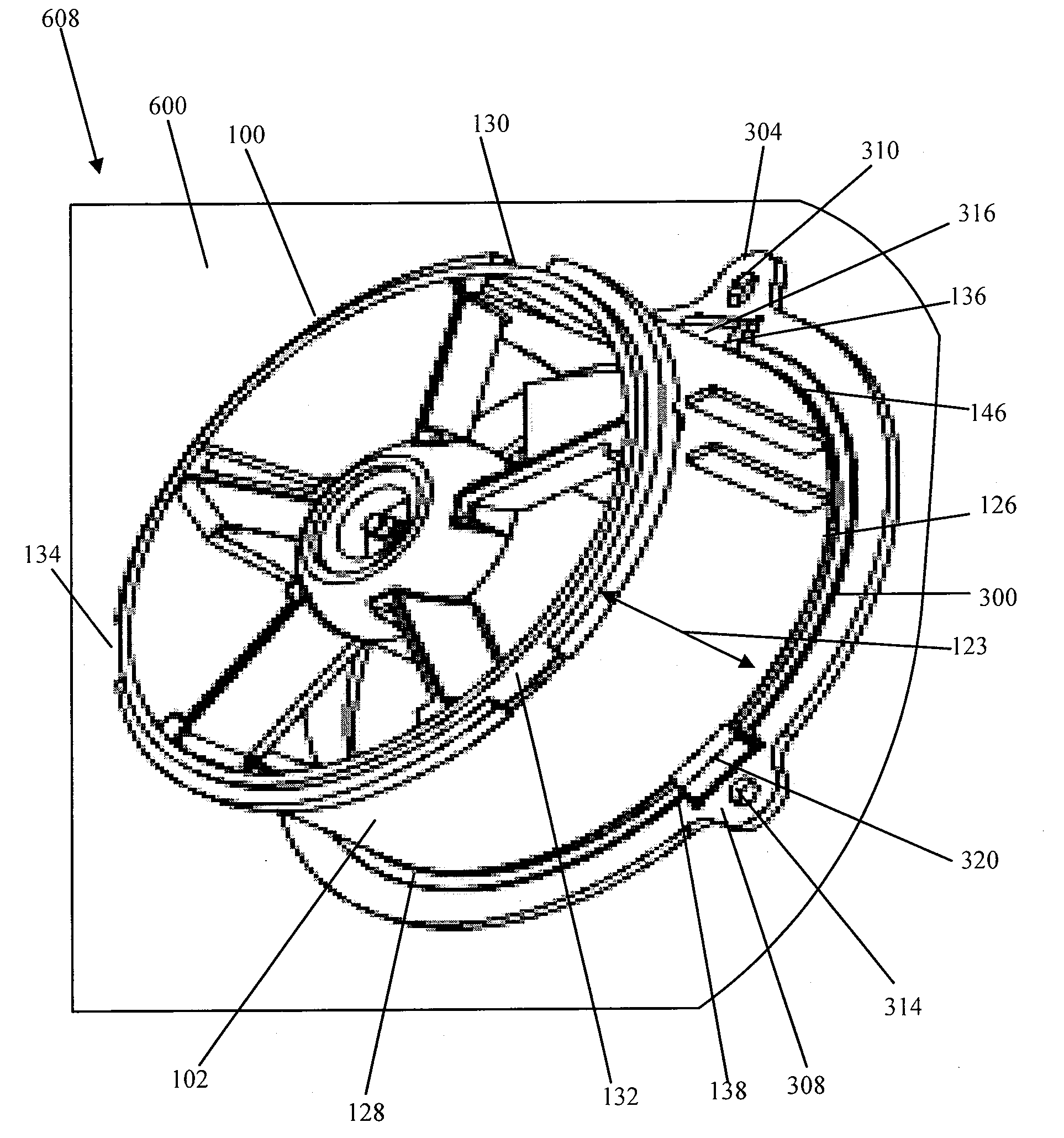 Fan with locking ring