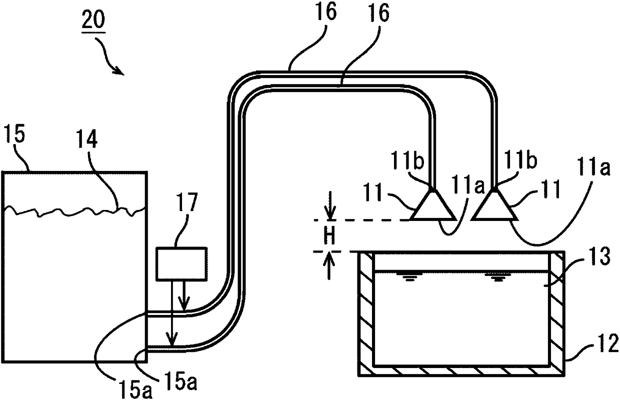 Method for injecting add-in material for molten metal and device for injecting add-in material for molten metal