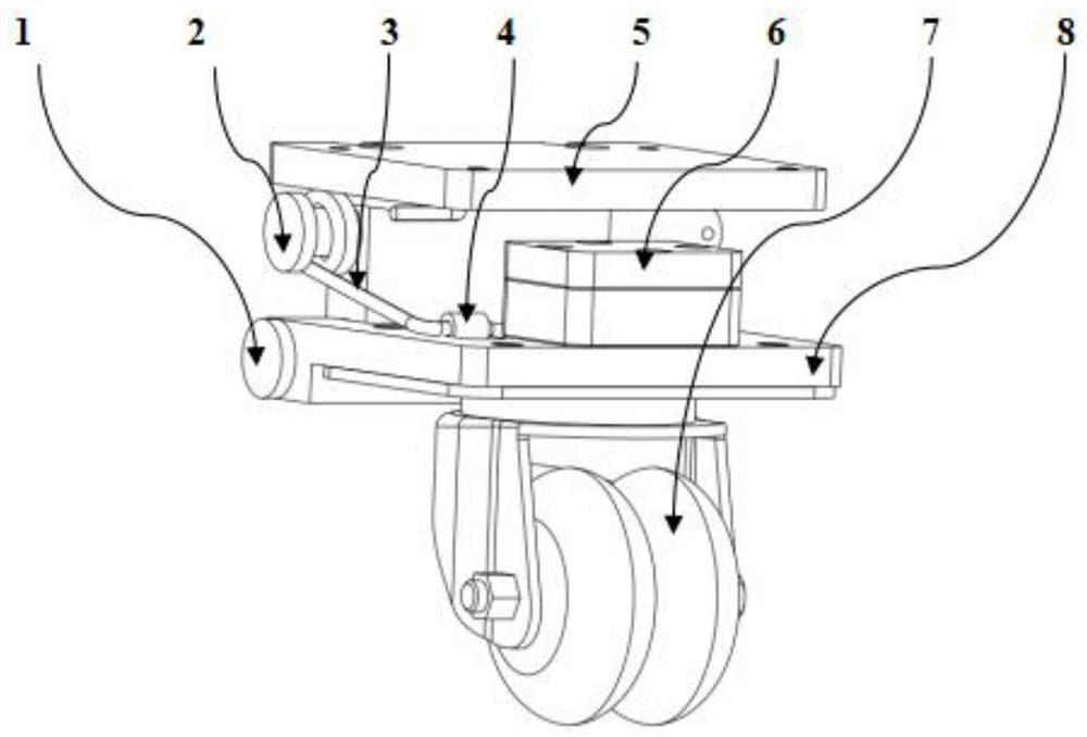 Driven wheel floating mechanism and AGV