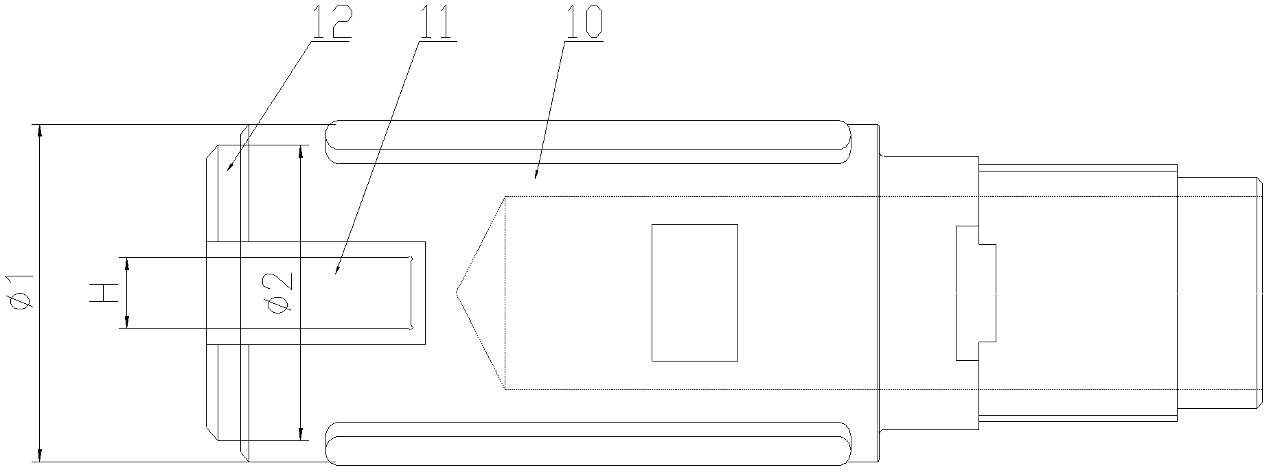 Machining method of circular transition section on bottom of central blind hole of generator rotor