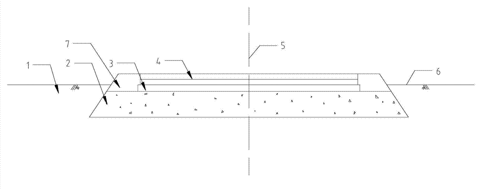 Construction method for road foundation