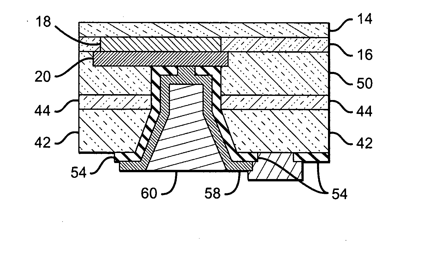 Dielectric wafer level bonding with conductive feed-throughs for electrical connection and thermal management