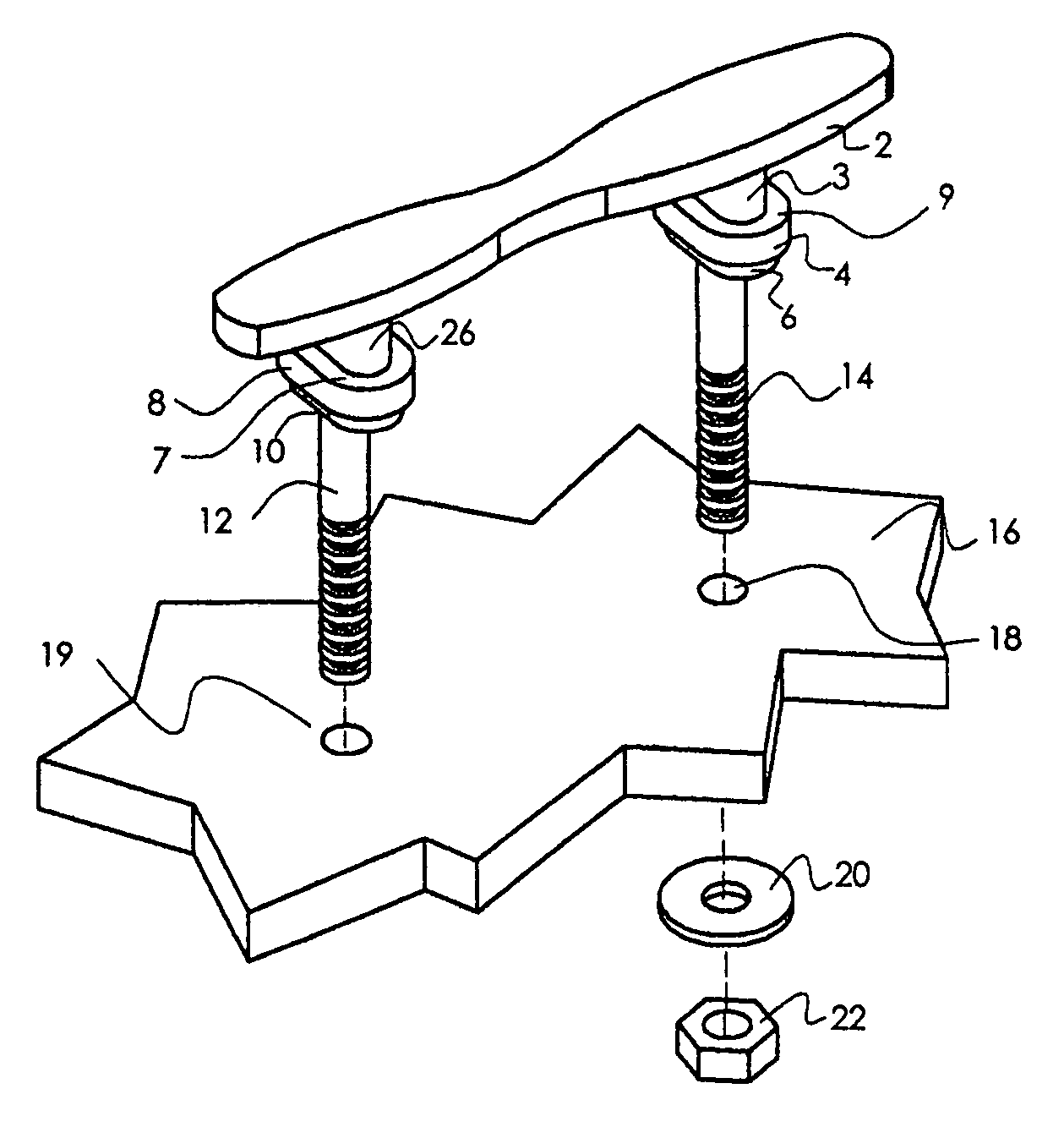 Cleat with gasket