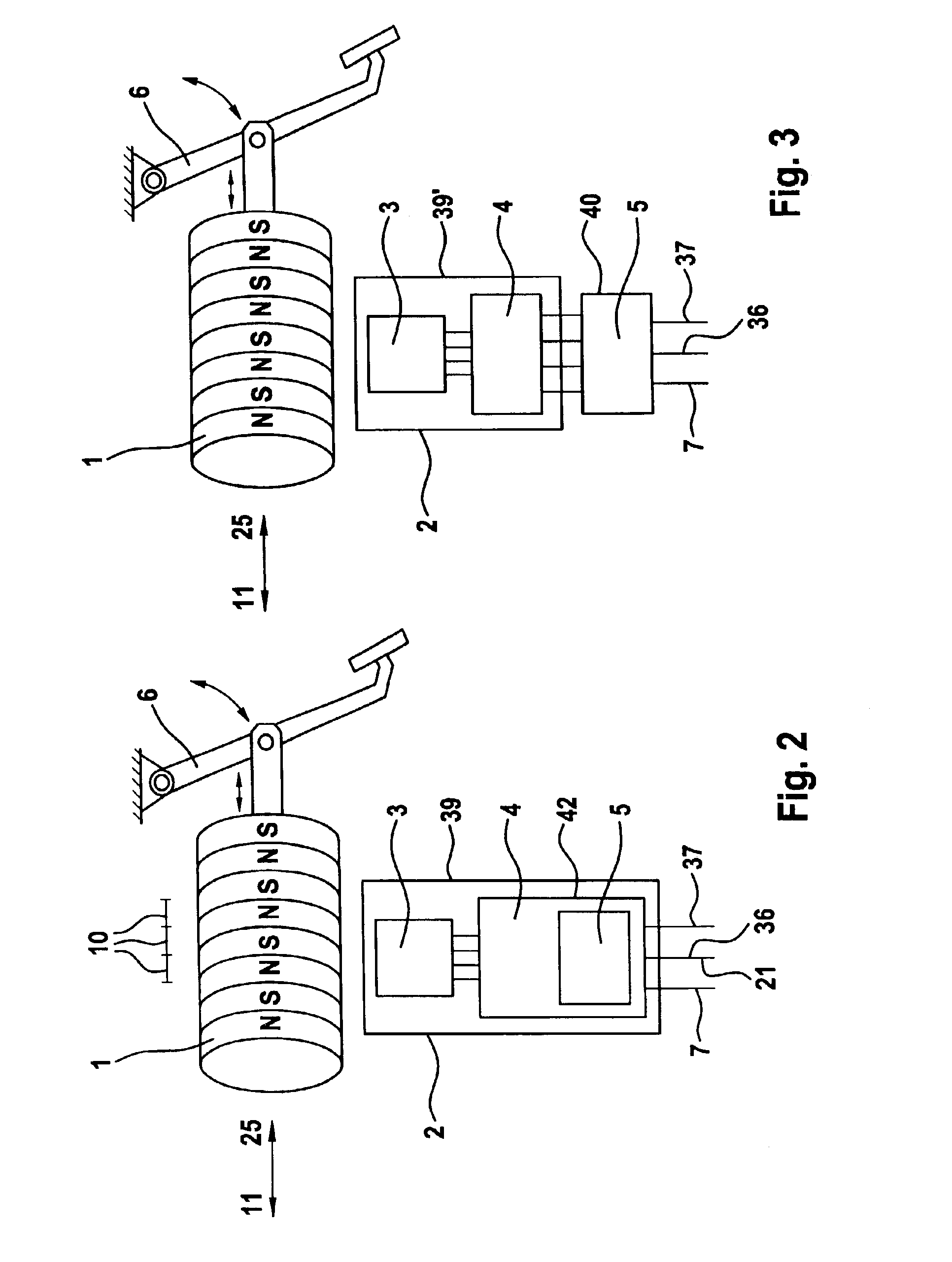 System for transmitting the position of a control element