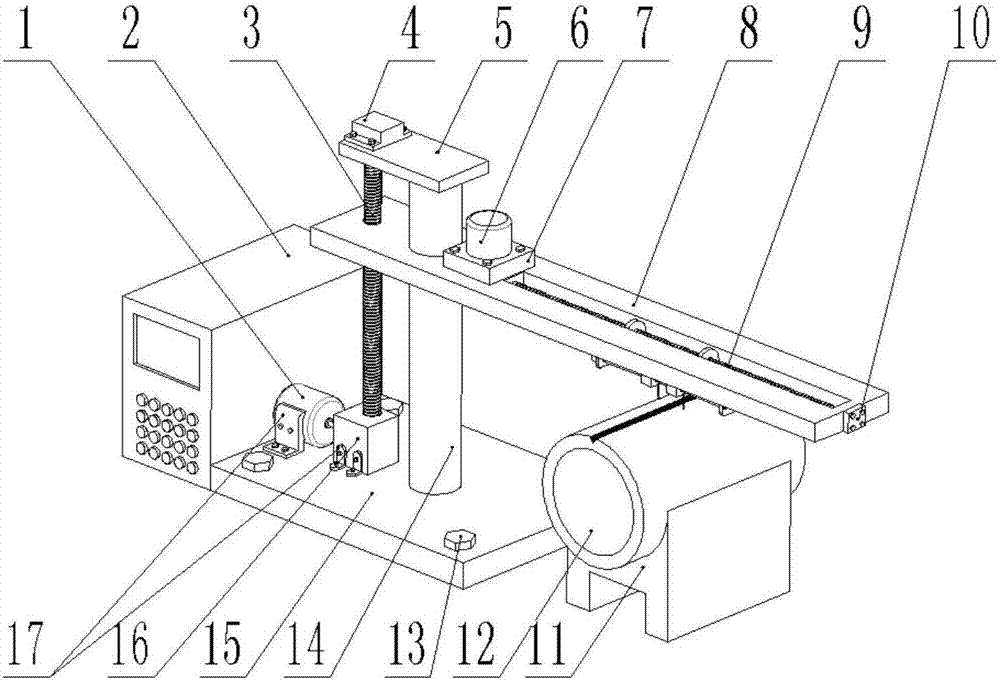 Double-edge flame heating method submerged arc pipe welding line residual stress removal device and process