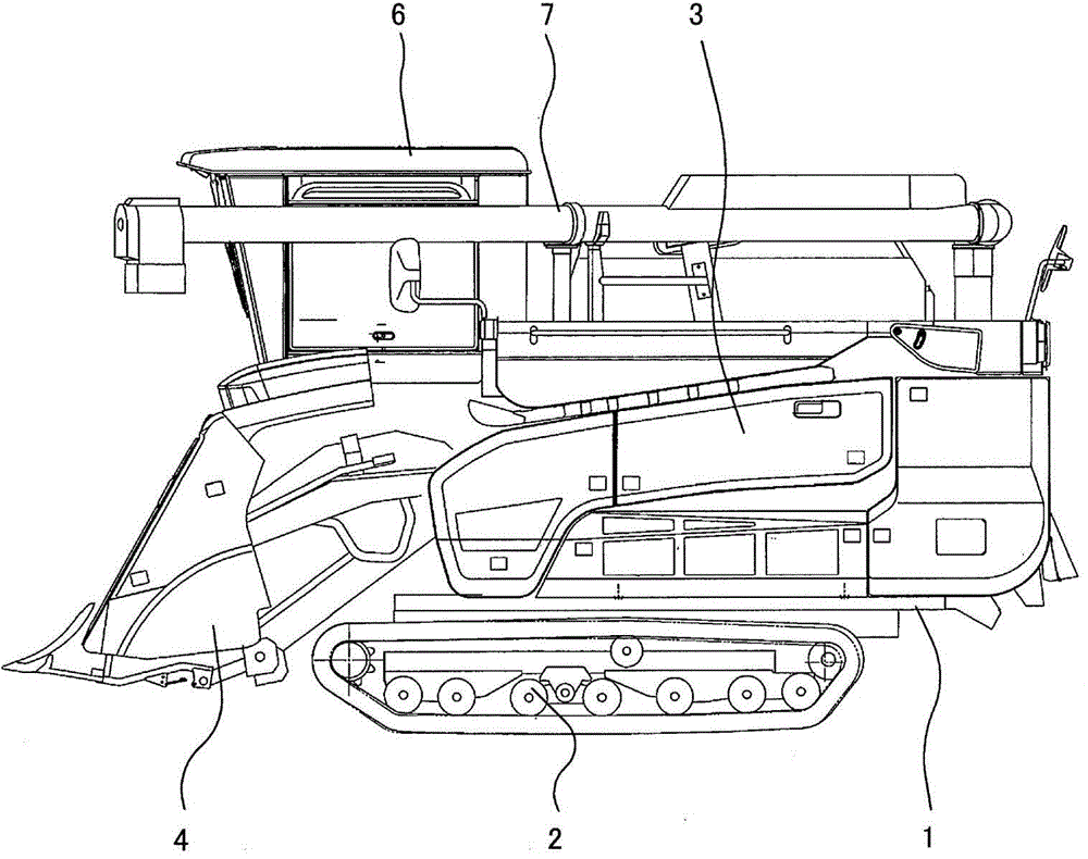 Driving part structure of working vehicle