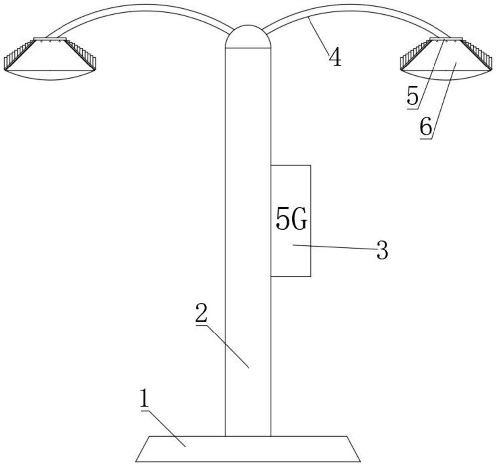 5G communication base station with intelligent lighting function and use method thereof