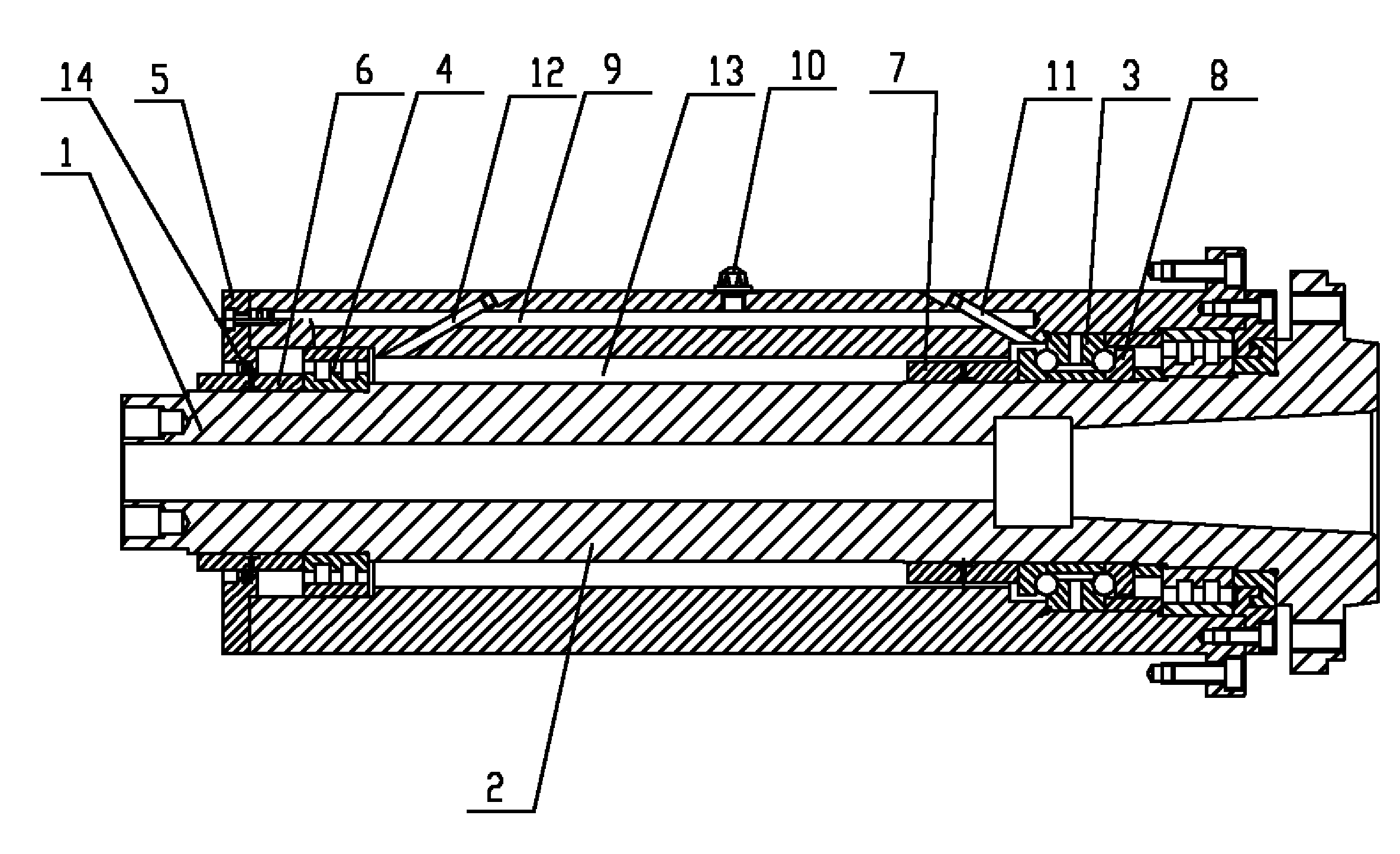 High-accuracy sleeve main shaft structure for machine tool