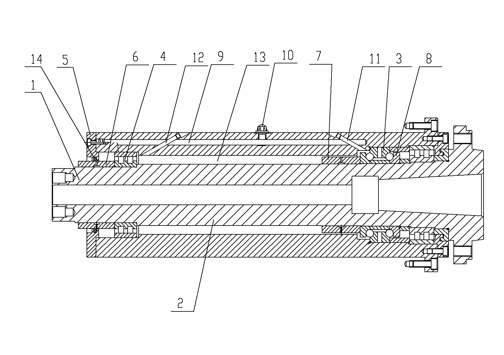 High-accuracy sleeve main shaft structure for machine tool