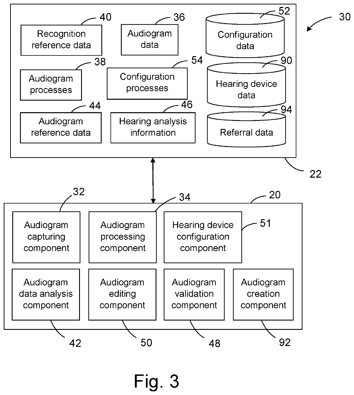 A system for configuring a hearing device