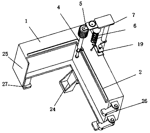 Treatment device for surface of gap of turning wall