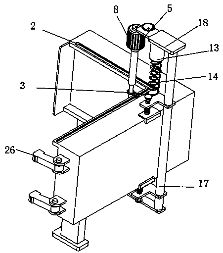 Treatment device for surface of gap of turning wall