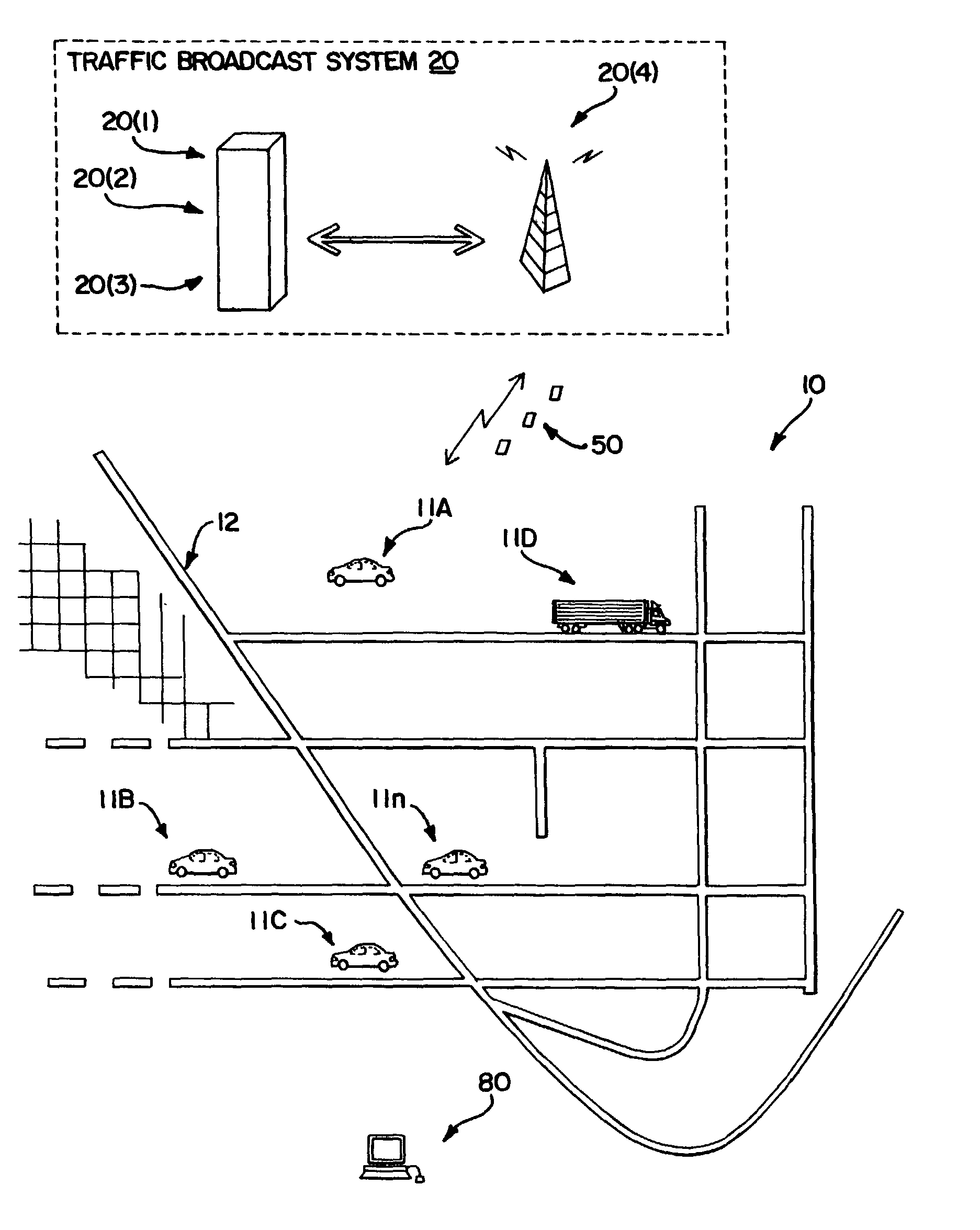Method and system for using real-time traffic broadcasts with navigation systems