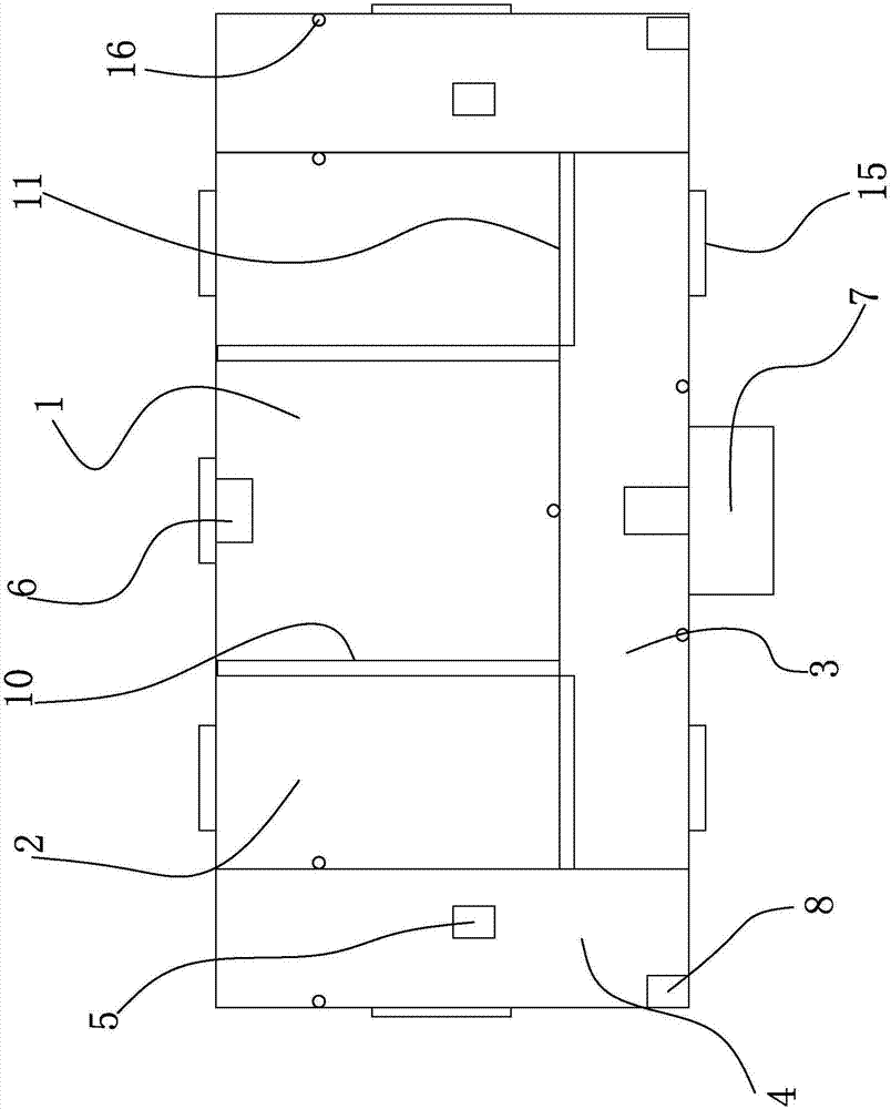 Automatic control biochemical treating pond for inflowing water and effluent