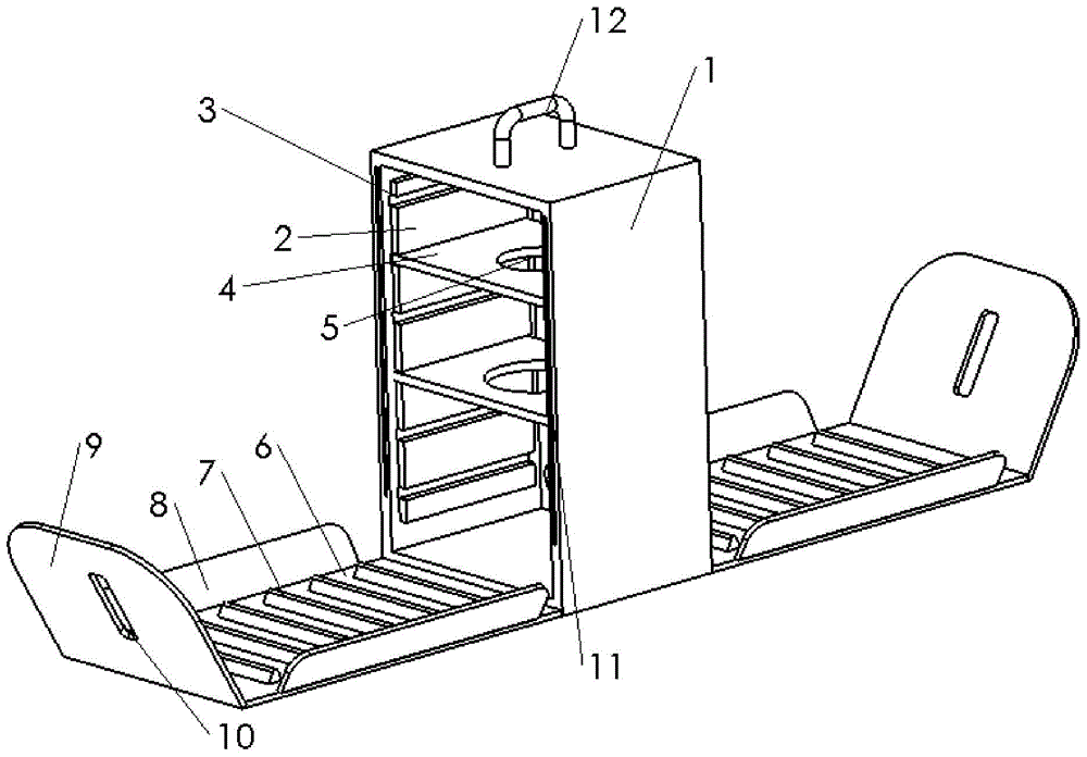 Packaging box for transporting wine bottles