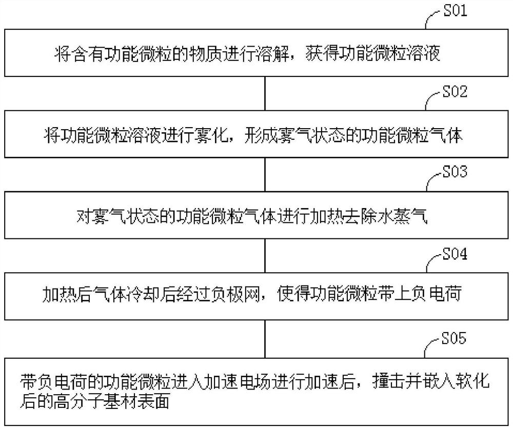 Method and device for preparing functional polymer material