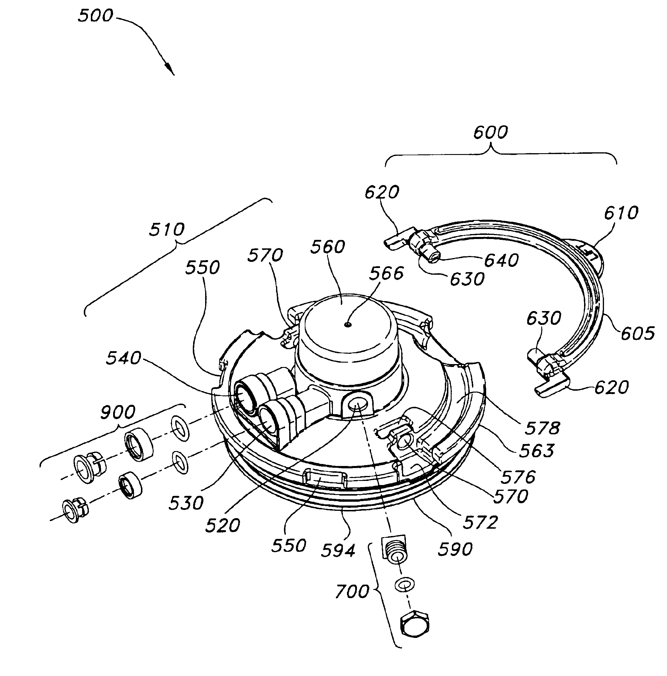Removable closure assembly for a water treatment system