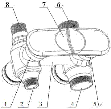 Delayed-closure single-control linked water-air four-way valve