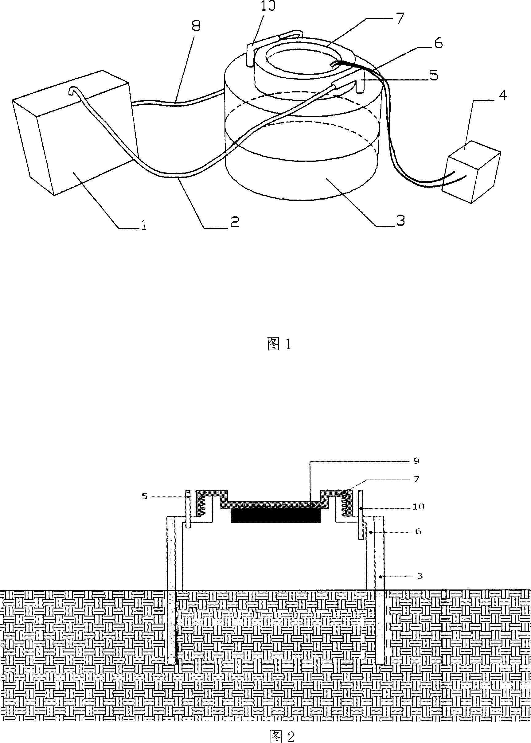 Method and device for in-site detecting soil carbon dioxide flux