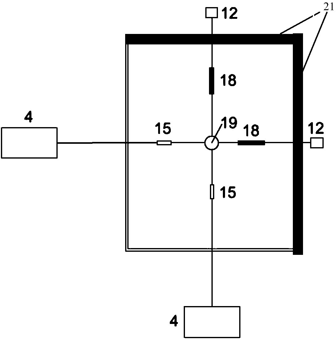 Horizontal bi-directional cyclic load loading device based on model box and testing method