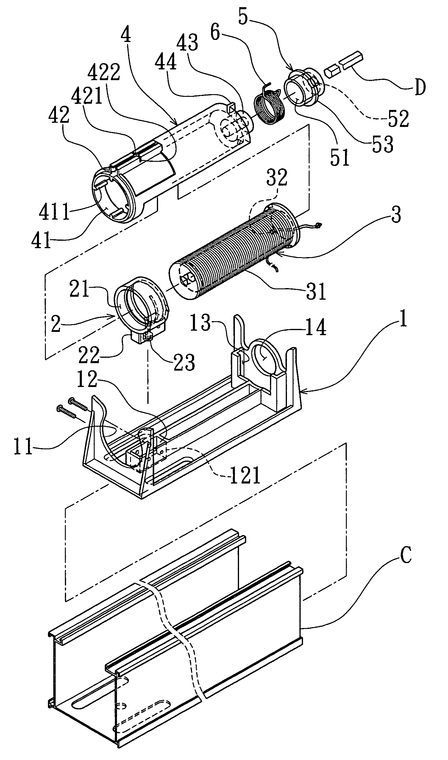Tilt and lift device for adjusting tilt angle and height of slats of a Venetian blind
