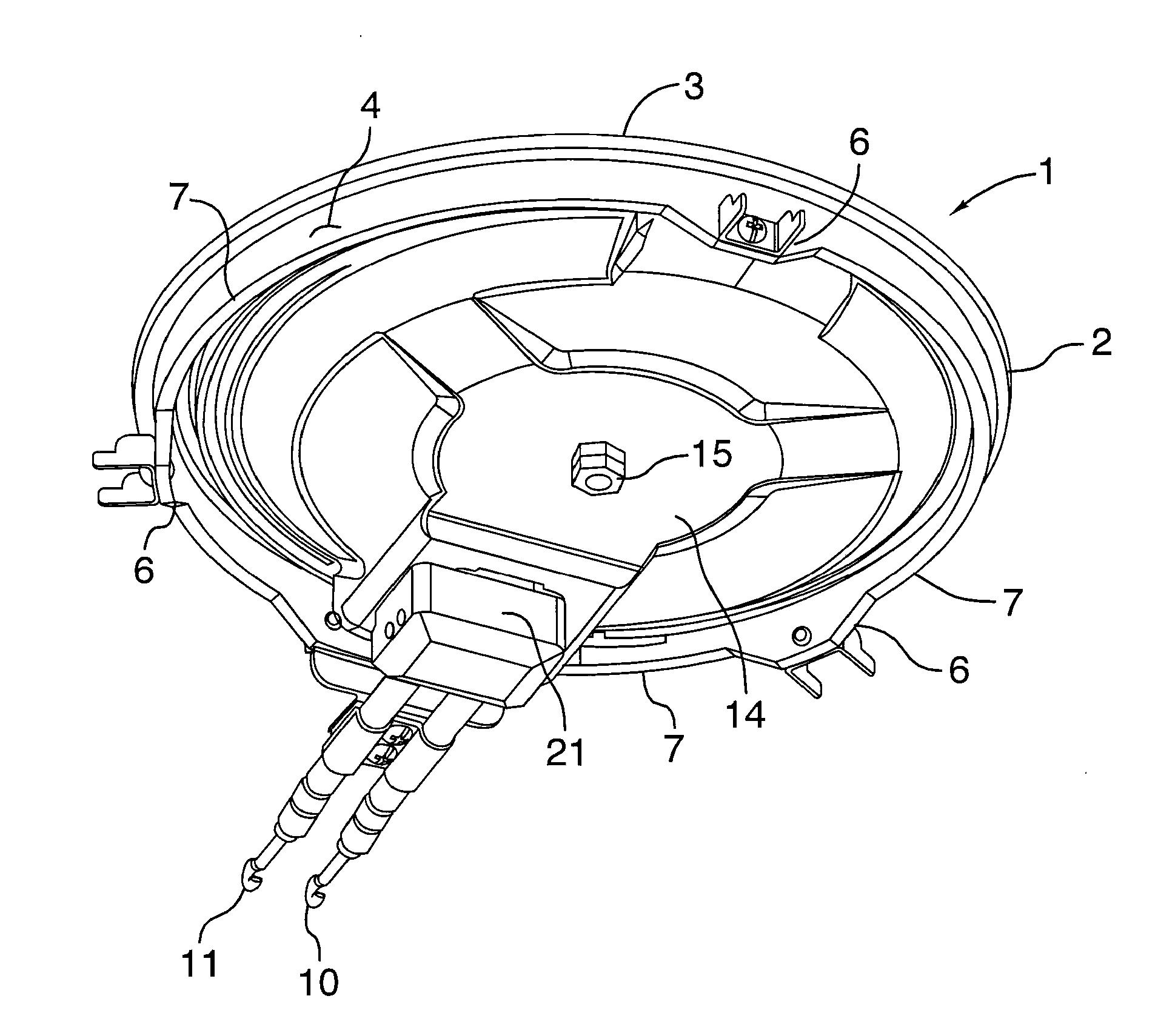 Temperature controlled/limiting heating element for an electric cooking appliance