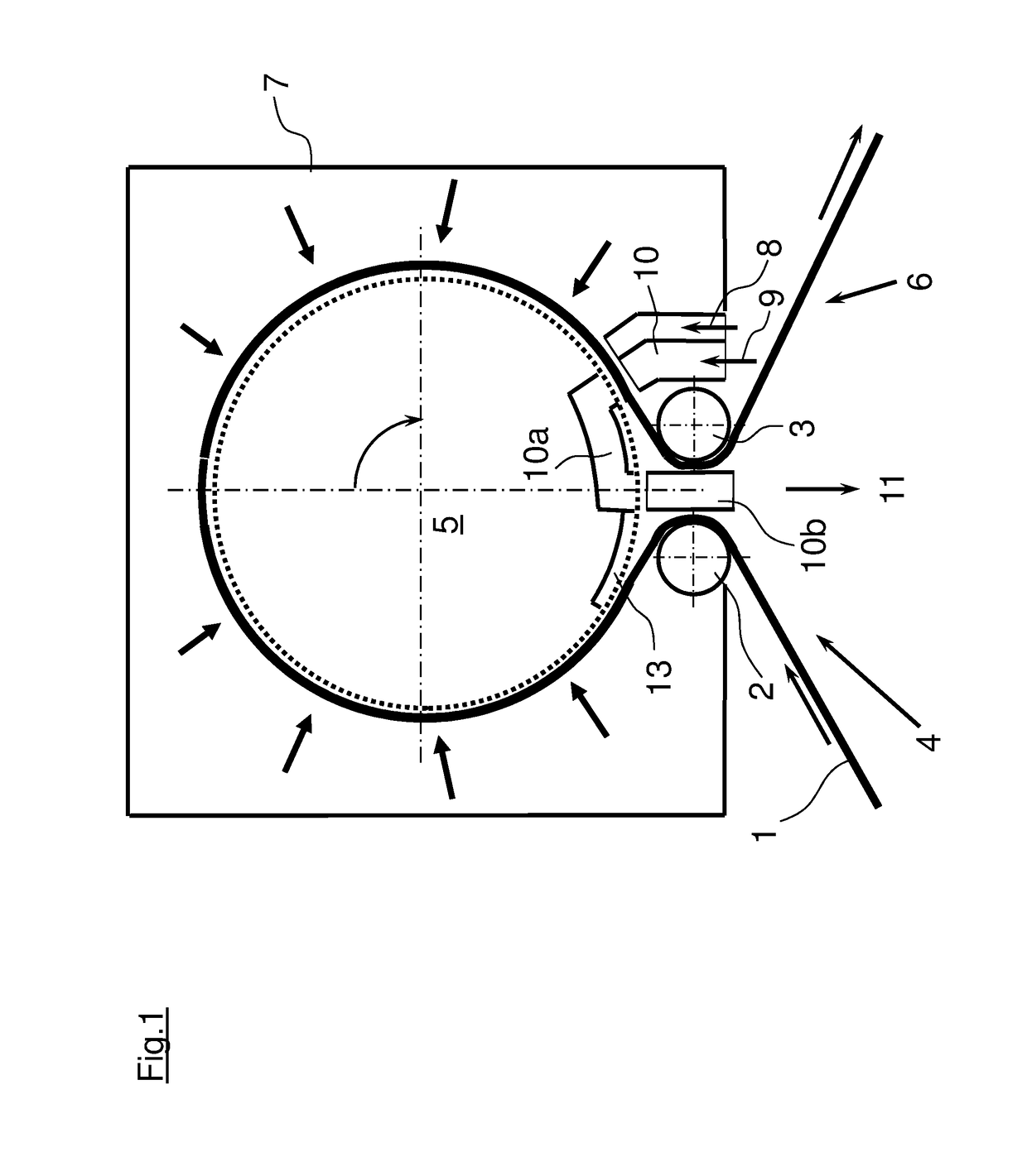 Device and method for thermal bonding of a textile web