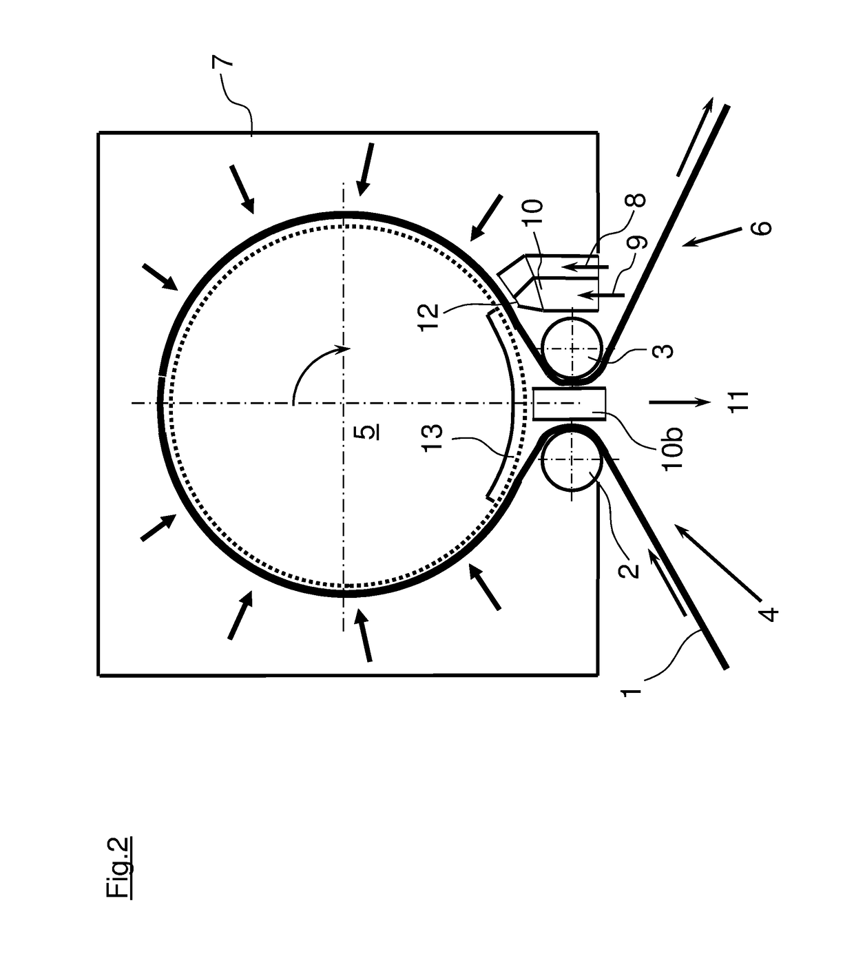 Device and method for thermal bonding of a textile web