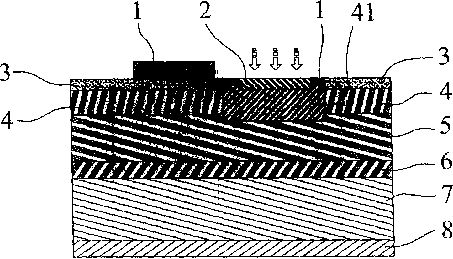 Atoll static release device for enhancing voltage deviation and static damage resistance of enhanced light checker crystal particle