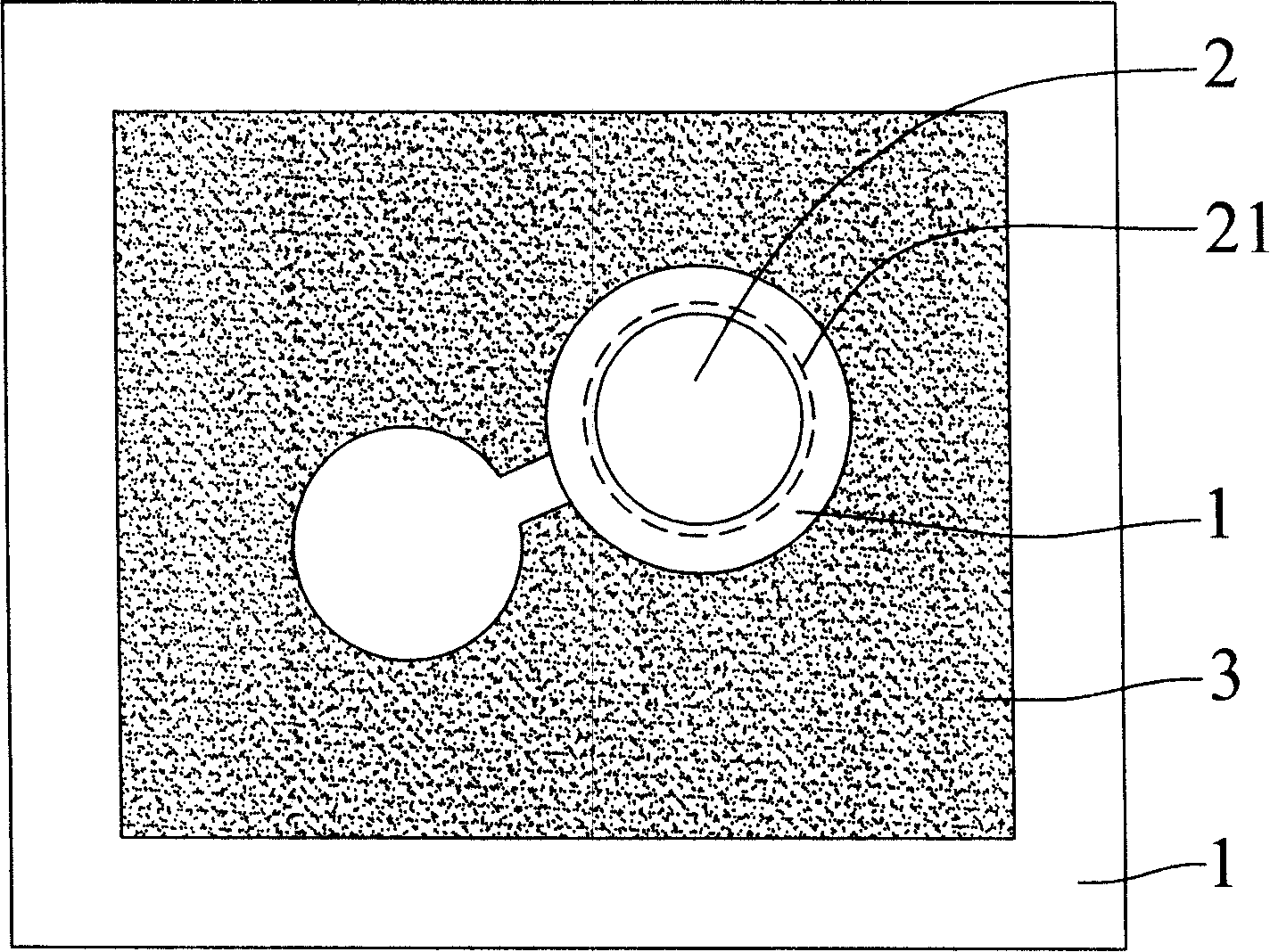 Atoll static release device for enhancing voltage deviation and static damage resistance of enhanced light checker crystal particle