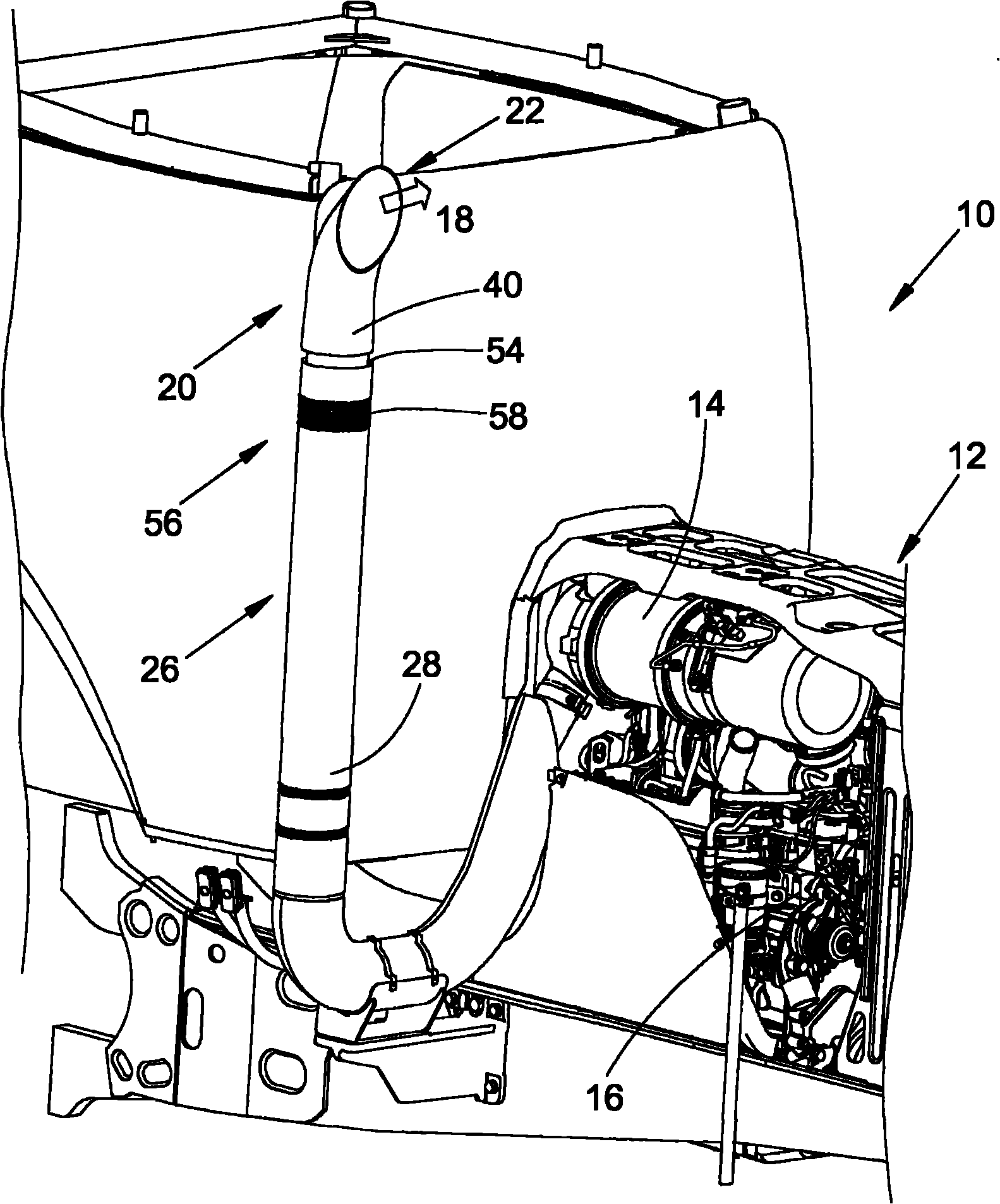 Device for cooling an exhaust gas stream