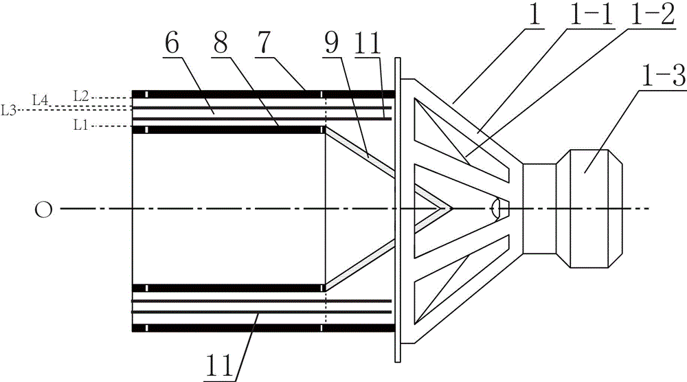 Forward speaker system with precision circular-tube compound channel set