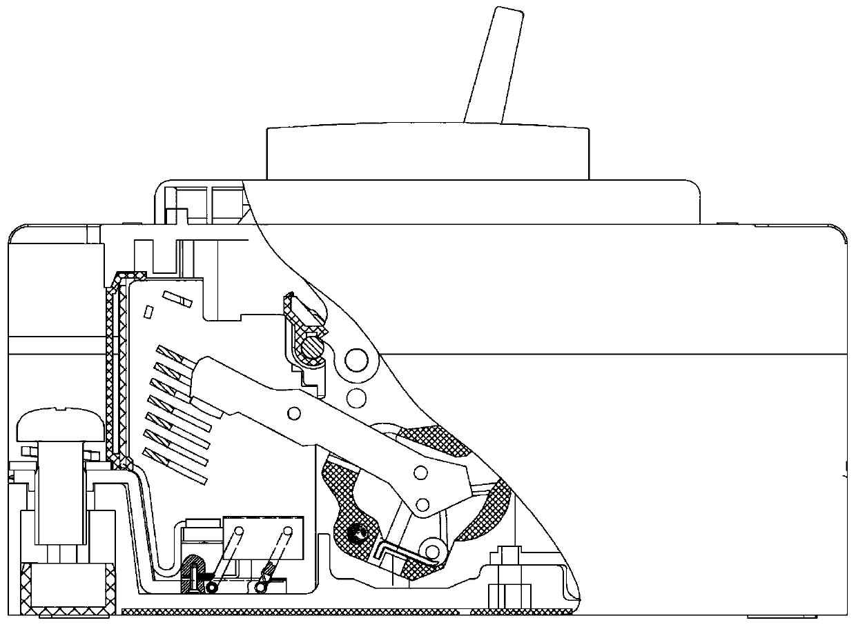 A molded case circuit breaker with compound arc extinguishing performance